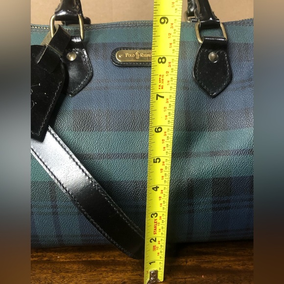 K RALPH LAUREN Black Watch Plaid Speedy Boston Overnight Travel Bag 30cm - Picture 12 of 17